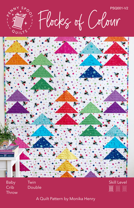 Flocks of Colour Downloadable Pattern by Penny Spool Quilts Pattern