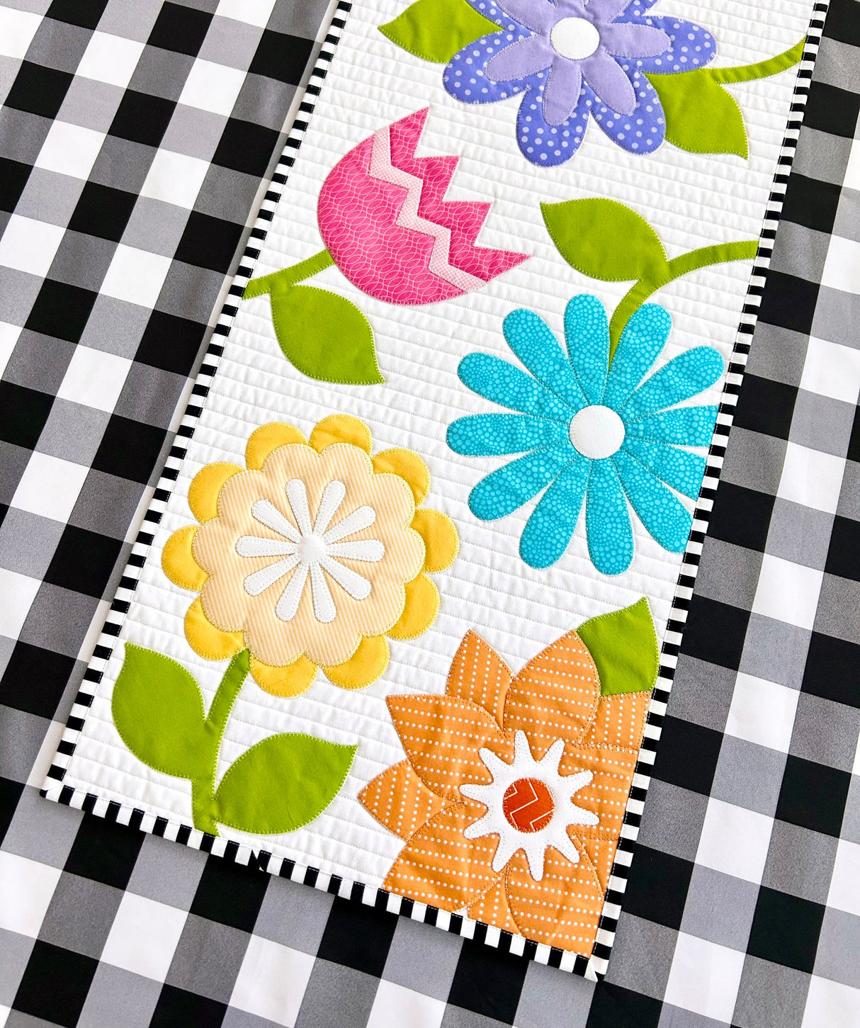 Flower Garden Table Runner Quilt Pattern by Ahhh...Quilting