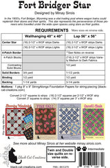 Back of the Fort Bridger Star Downloadable Pattern by Black Cat Creations