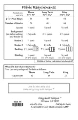 Back of the Four Square Downloadable Pattern by Cozy Quilt Designs