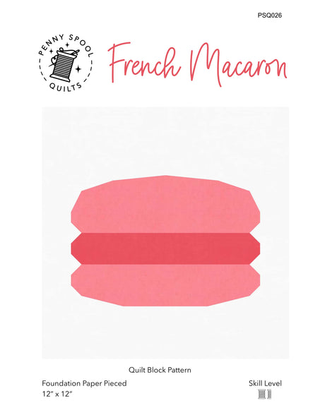 French Macaron Quilt Block Downloadable Pattern by Penny Spool Quilts Pattern