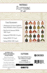 Back of the Fluttering Quilt Pattern by Gingiber