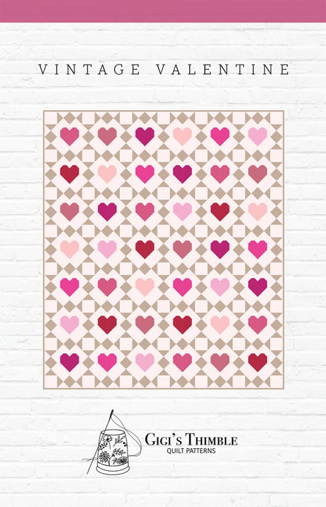Vintage Valentine Quilt Pattern by Gigi's Thimble