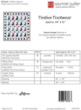 Back of the Festive Footwear Quilt Pattern by Gourmet Quilter