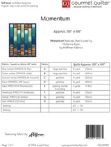 Back of the Momentum Quilt Pattern by Gourmet Quilter