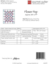 Back of the Petal Pop Quilt Pattern by Gourmet Quilter