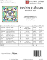 Back of the Sunshine & Showers Quilt Pattern by Gourmet Quilter