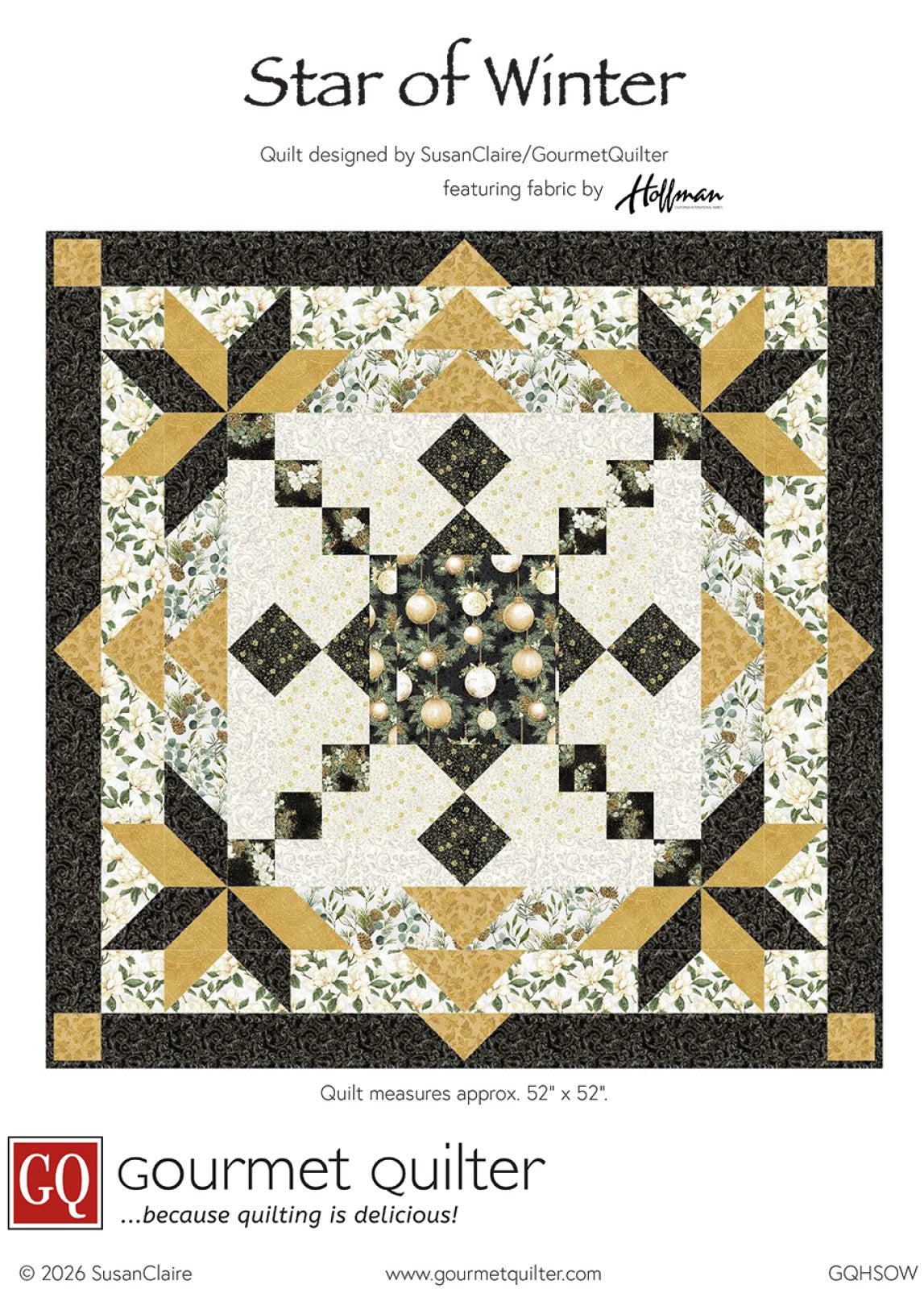 Star of Winter Quilt Pattern by Gourmet Quilter