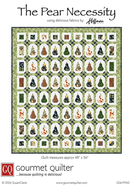 The Pear Necessity Quilt Pattern by Gourmet Quilter