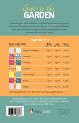 Back of the Geese in the Garden Downloadable Pattern by Christa Quilts