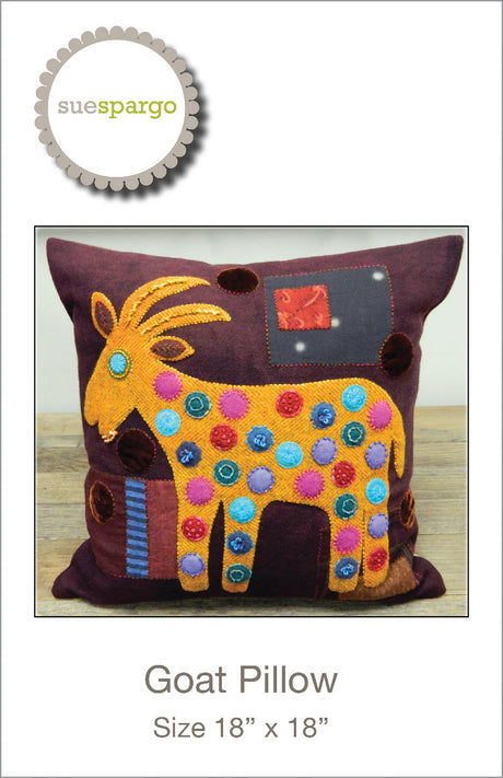 Goat Pillow Pattern by Sue Spargo Folk-Art Quilts