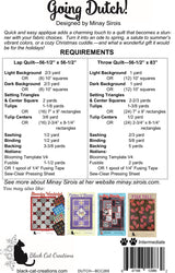 Back of the Going Dutch! Downloadable Pattern by Black Cat Creations