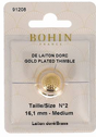 Gold Plated Brass Thimble Medium by Bohin