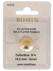 Gold Plated Brass Thimble Small by Bohin