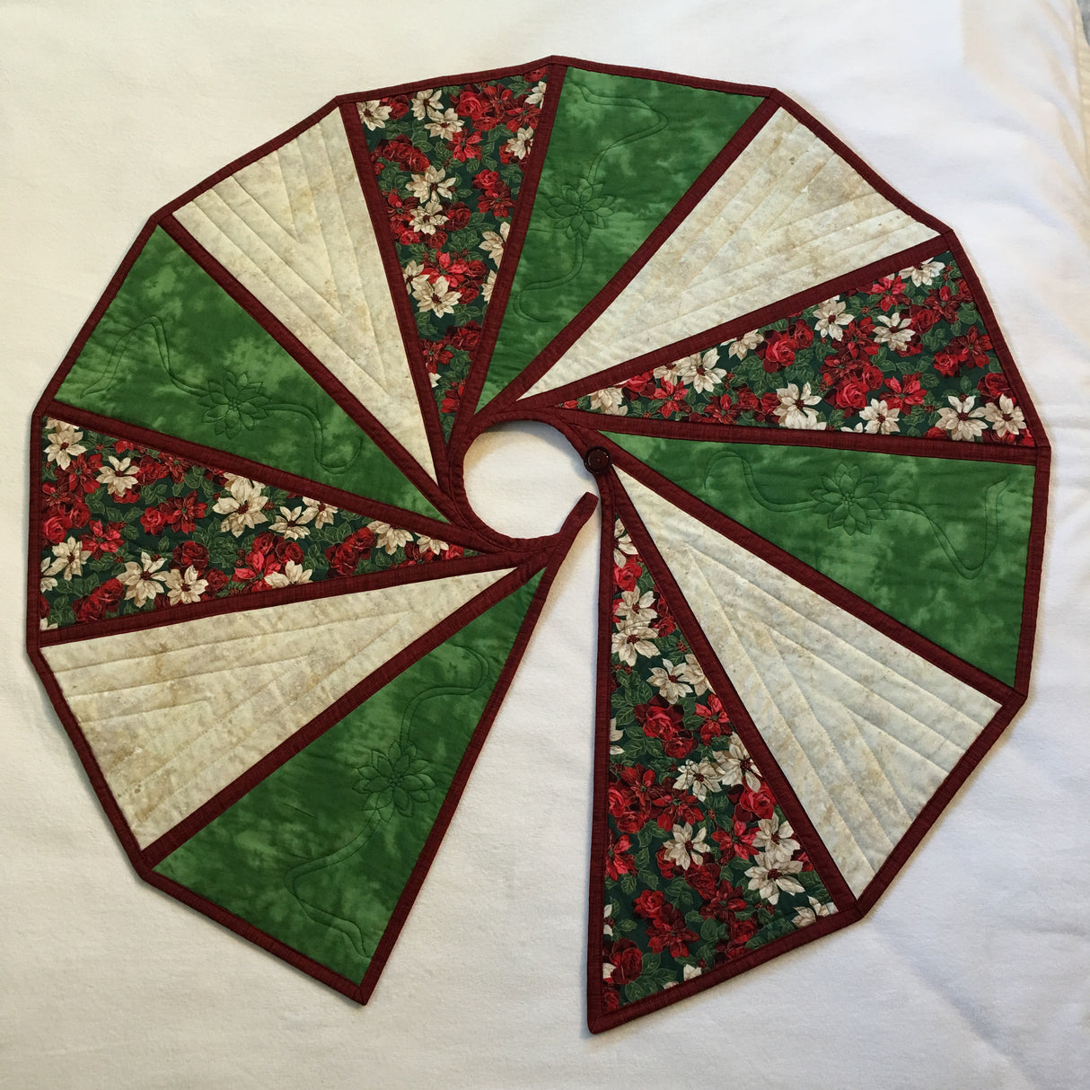 Modern Two Sided Tree Skirt Downloadable Pattern by SEW Artistic