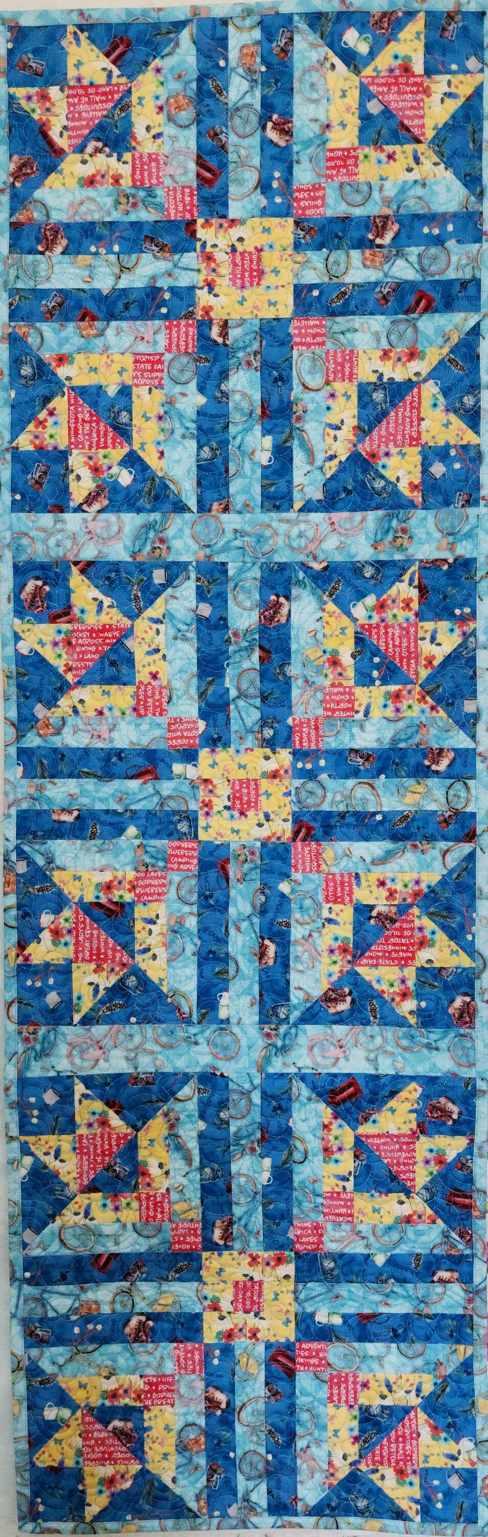 Running Quilt Patterns Happy Floral Runner Downloadable Pattern – Quilting Books Patterns and ...