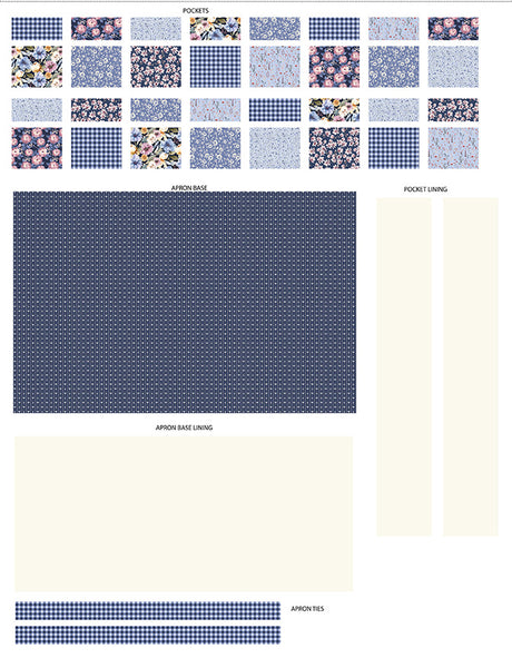 Twilight on the Prairie 56" x 72" Twilight Gathering Apron Panel Navy Quilt Fabric