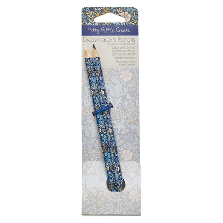 Back of the Marking Pencils Blue Floral 2ct by Hobby Gift USA