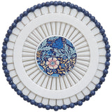 Plastic Head Pins on Wheel Blue 40ct by Hobby Gift USA
