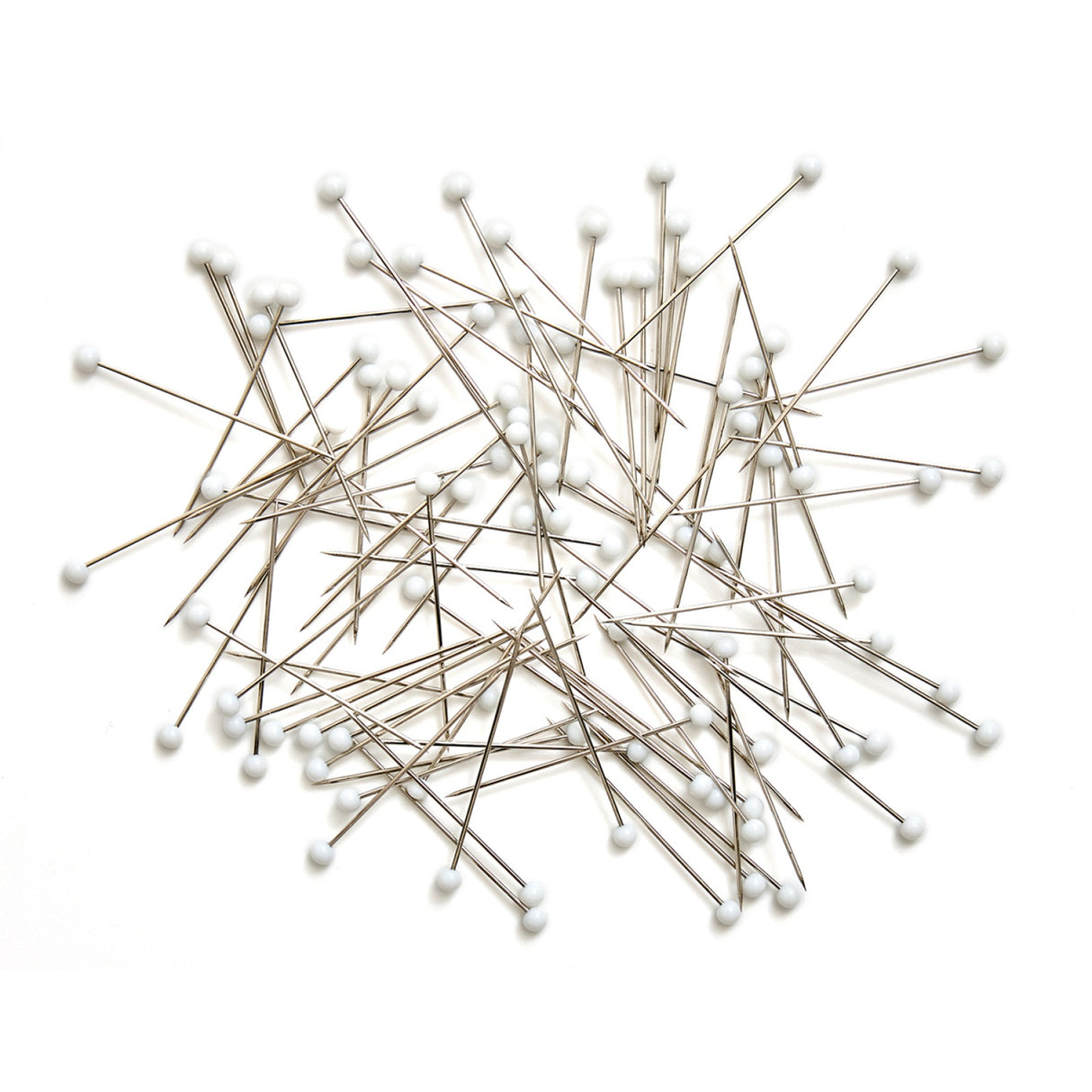 Glass Head Pins In Glass Jar White 95ct by Hobby Gift USA