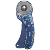 Rotary Cutter 45mm Blue Floral by Hobby Gift USA