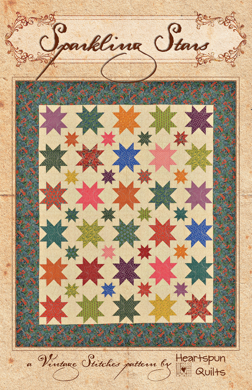 Sparkling Stars Quilt Pattern by Heartspun Quilts