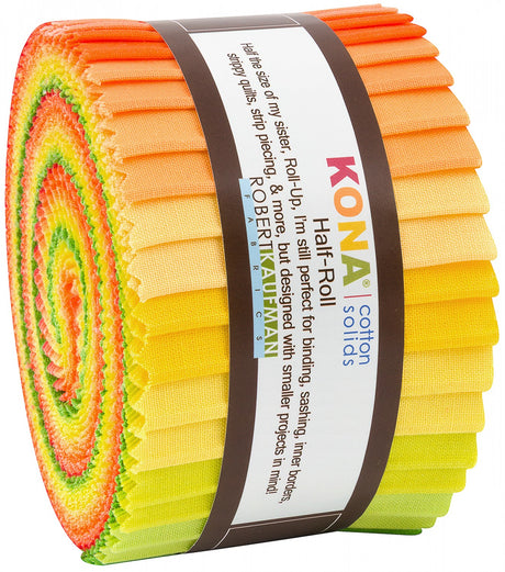 2.5in Strips Kona Cotton Citrus Fruit Palette, 24pcs/bundle by Robert Kaufman