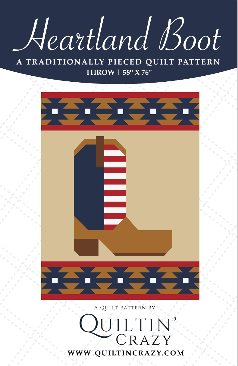 Heartland Boot Downloadable Pattern by Quiltin' Crazy
