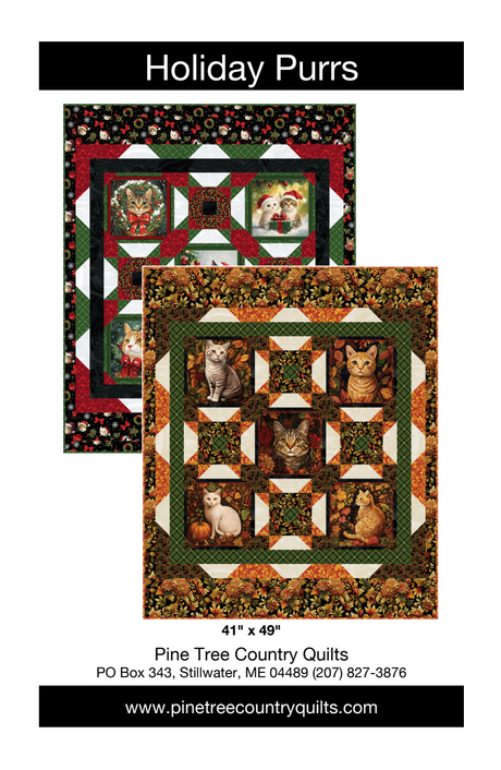 Holiday Purrs Downloadable Pattern by Pine Tree Country Quilts