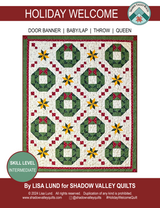 Holiday Welcome Downloadable Pattern by Shadow Valley Quilts 