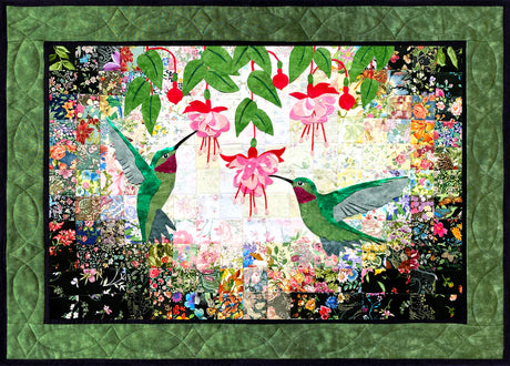 Hummingbird Kisses Quilt Kit by Whims Watercolor Quilt Kits