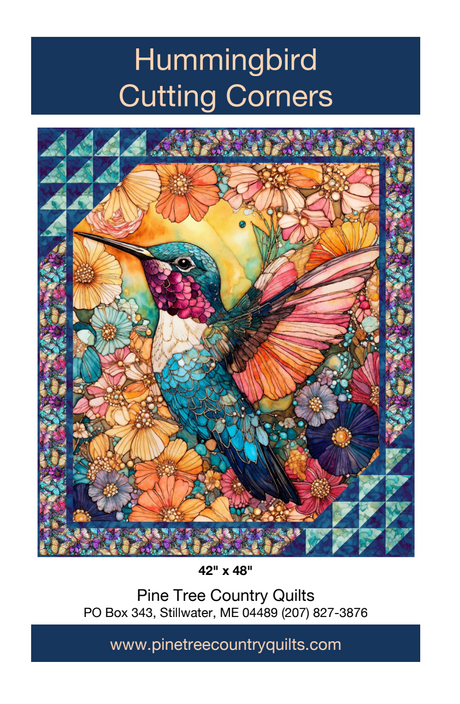 Hummingbird Cutting Corners Downloadable Pattern by Pine Tree Country Quilts