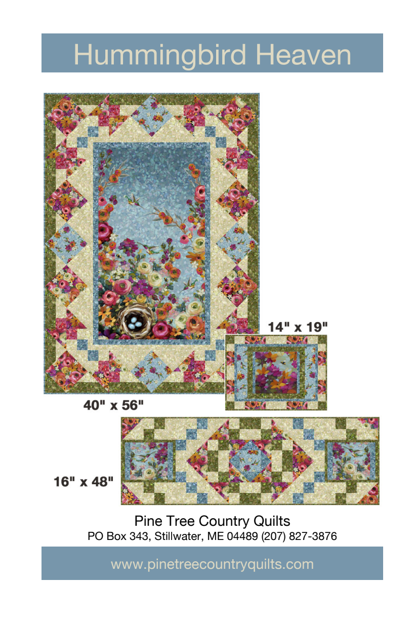 Hummingbird Heaven Downloadable Pattern by Pine Tree Country Quilts