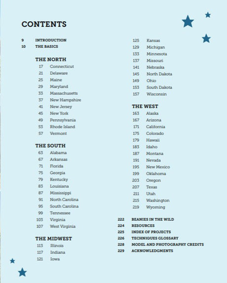 Back of the Knitting the U.S.A. by Weldon Owen