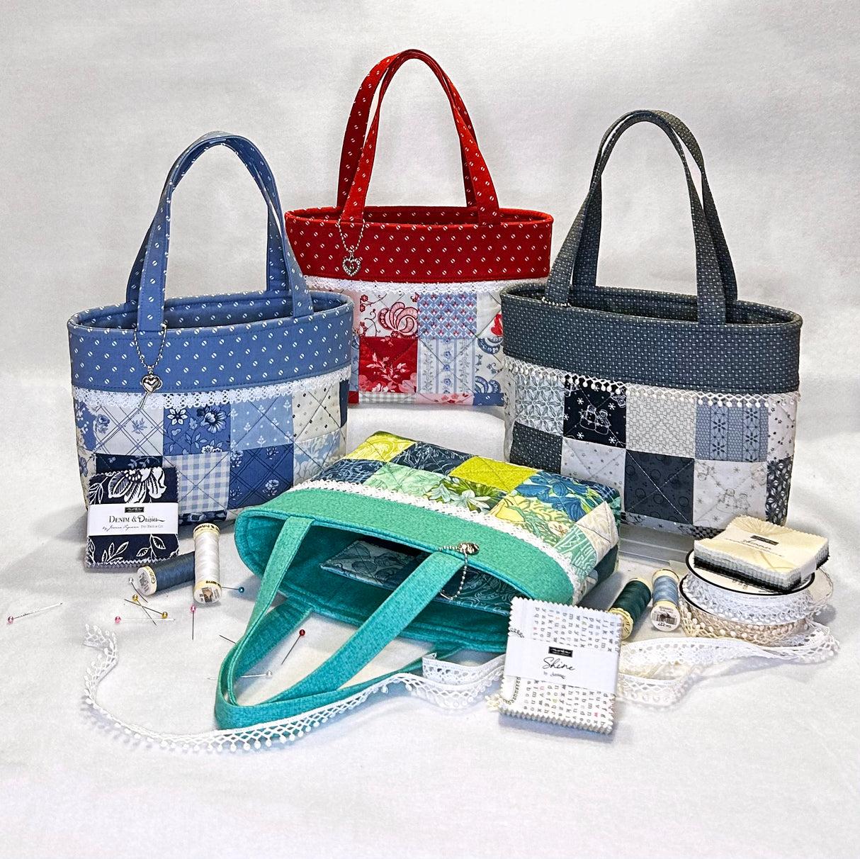 Mini charming Tote Bag Downloadable Pattern by J. Minnis Designs