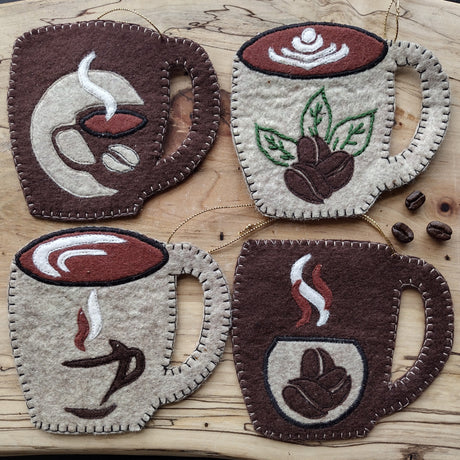 Coffee Mugs Ornament Downloadable Pattern by Rachels of Greenfield