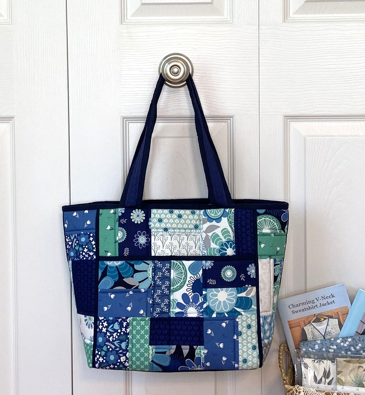 Charming 8 Pocket Tote Bag Downloadable Pattern