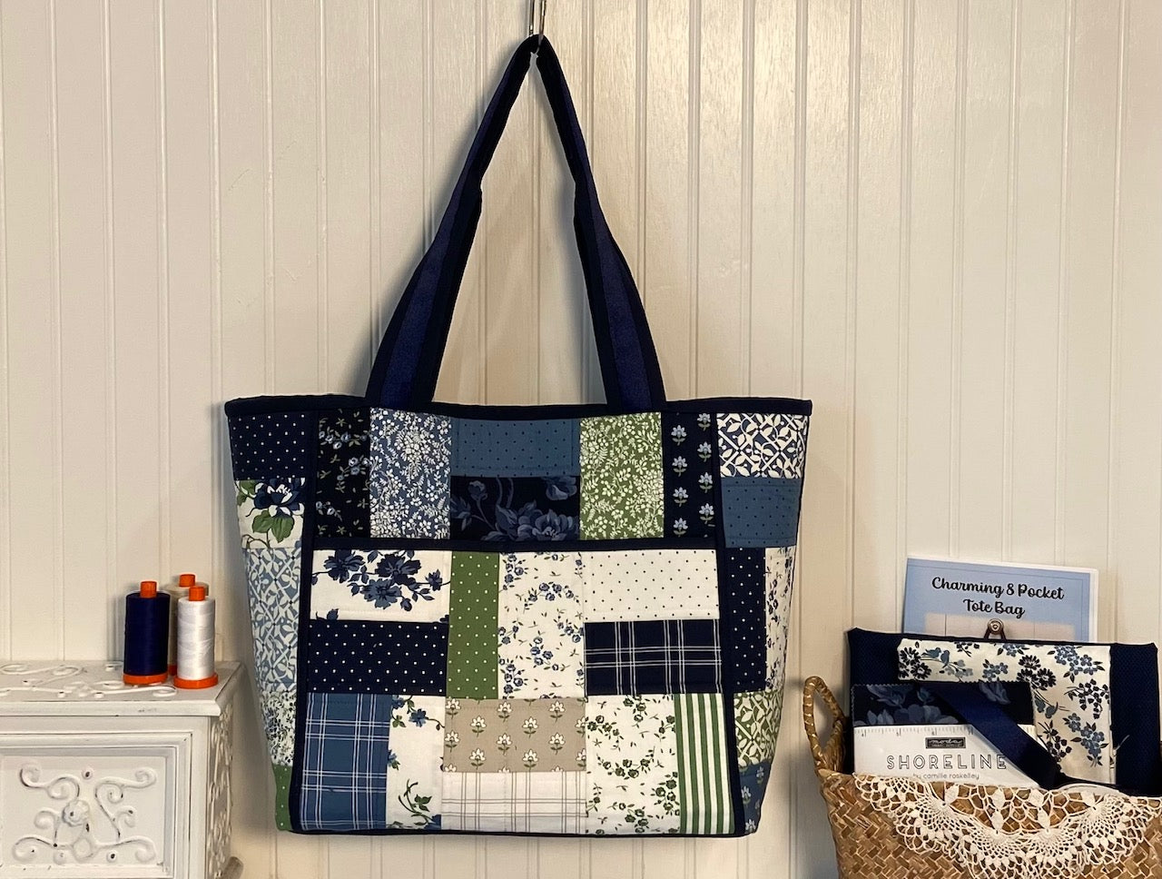 Charming 8 Pocket Tote Bag Downloadable Pattern Quilting Books Patterns and Notions