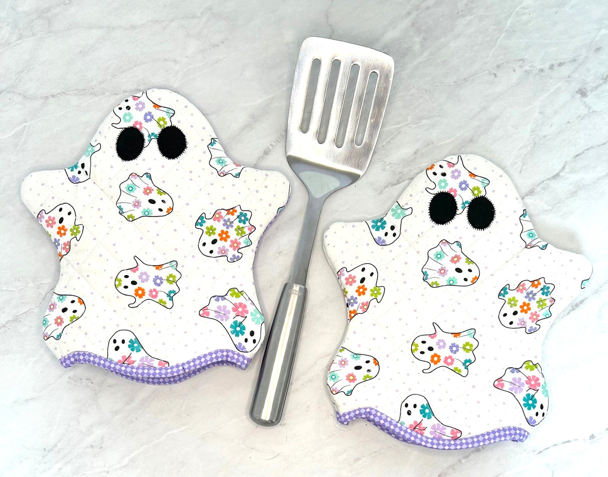 Ghostly Hot Pads Downloadable Pattern by J. Minnis Designs