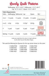 Back of the Lovely Quilt Pattern by Its Sew Emma