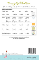 Back of the Breezy Quilt Pattern by Its Sew Emma