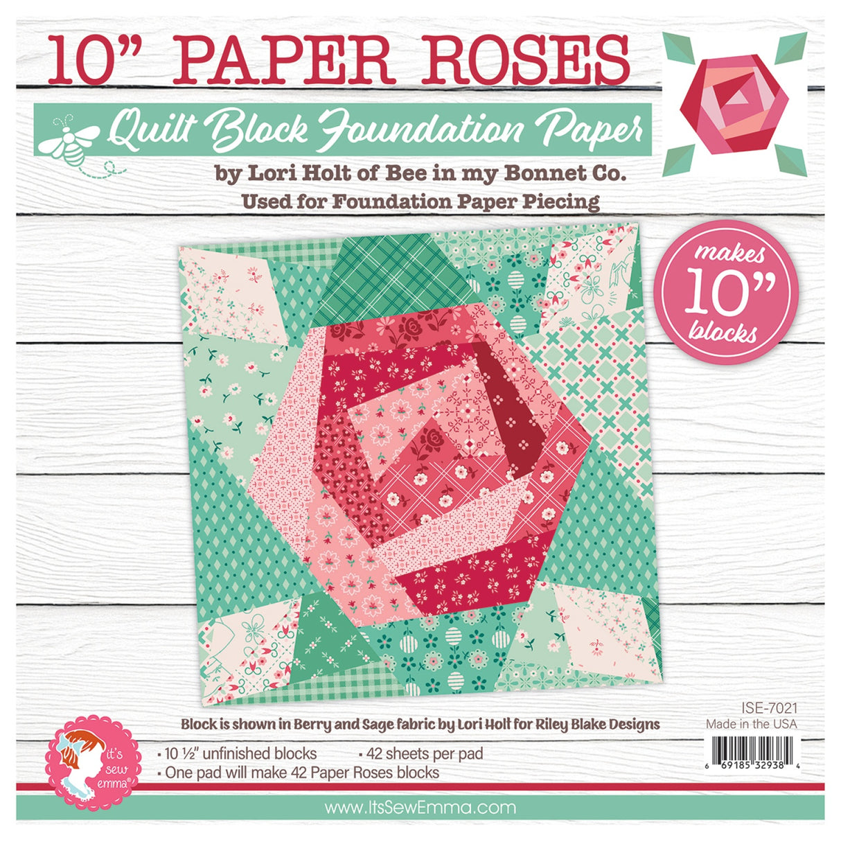Paper Roses 10in Foundation Paper Pad by It's Sew Emma