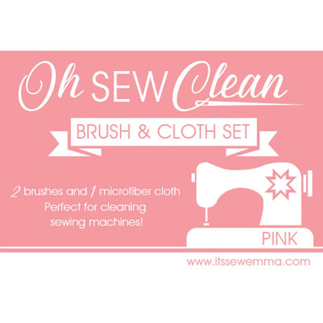 Pink Oh Sew Clean Brush and Cloth Set by Its Sew Emma