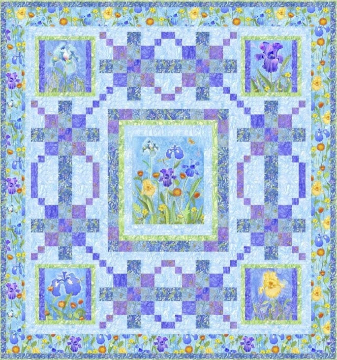 Iris Chain Downloadable Pattern by Pine Tree Country Quilts
