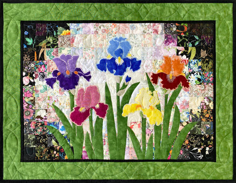 "Iris Garden" Watercolor Quilt Kit by Whims Watercolor Quilt Kits