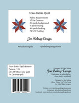 Back of the Texas Batiks Quilt Pattern by Jen Belnap Design House
