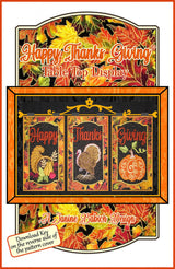 Happy Thanks Giving Table Top Display Quilt Pattern by Janine Babich Designs