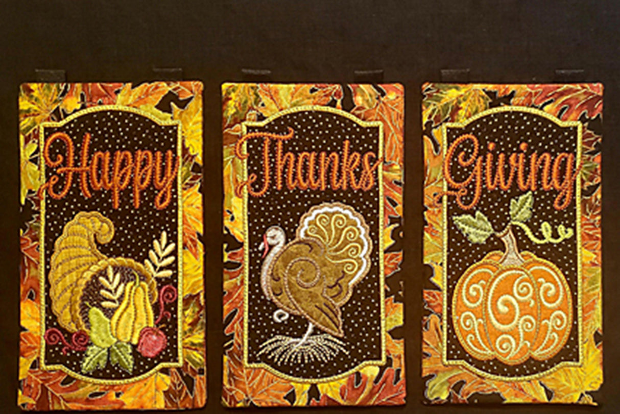 Happy Thanks Giving Table Top Display Quilt Pattern by Janine Babich Designs