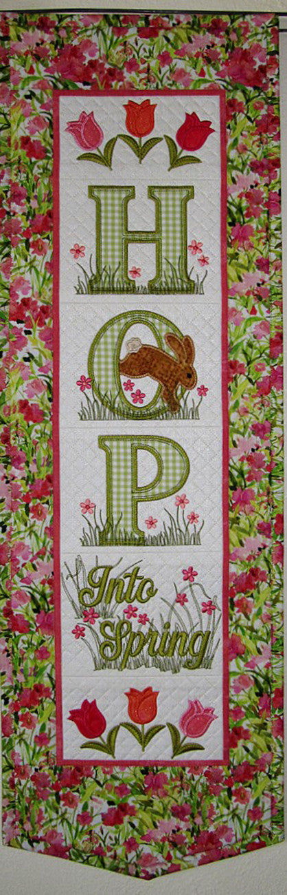 HOP Into Spring Wall Hanging Quilt Pattern by Janine Babich Designs