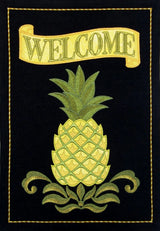 Outdoor Decor #5 PIneapple Welcome Pattern - Janine Babich Designs - 12.5" x 18"